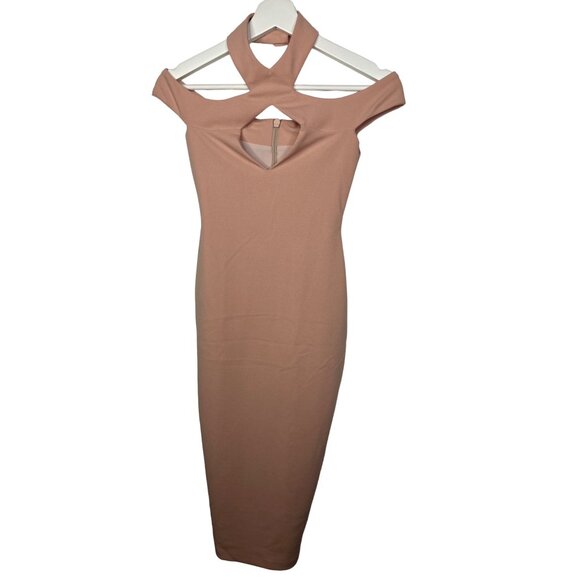 Nookie Hollywood Midi Dress Women’s XS Blush Bodycon Cocktail Party NWT - Picture 7 of 12